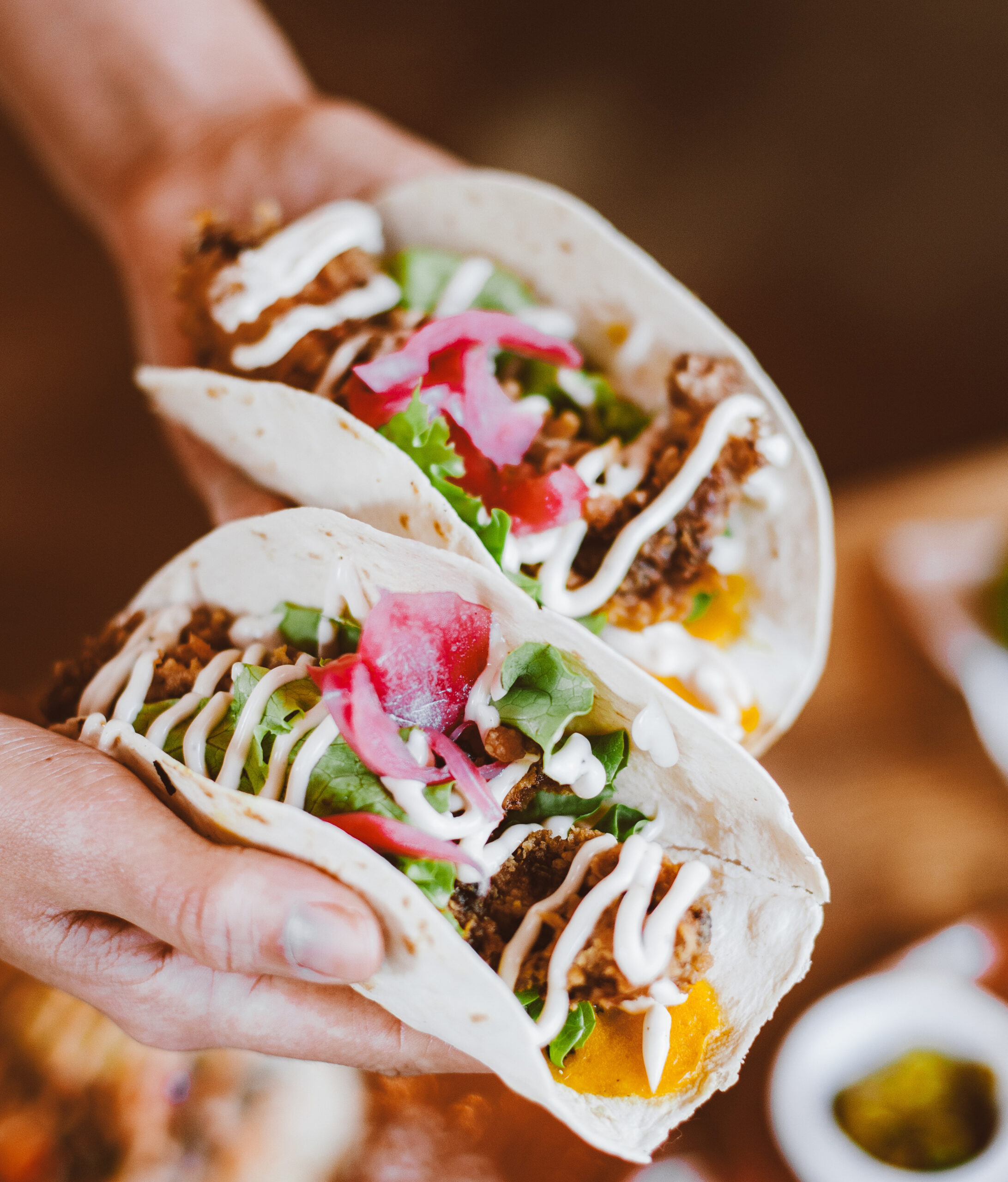 Keto vegan kebab wraps