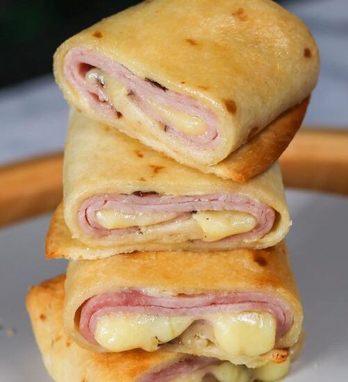 Air Fryer Hot Ham and Cheese Wraps