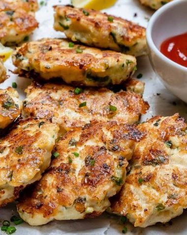 Cheesy Chicken Fritters