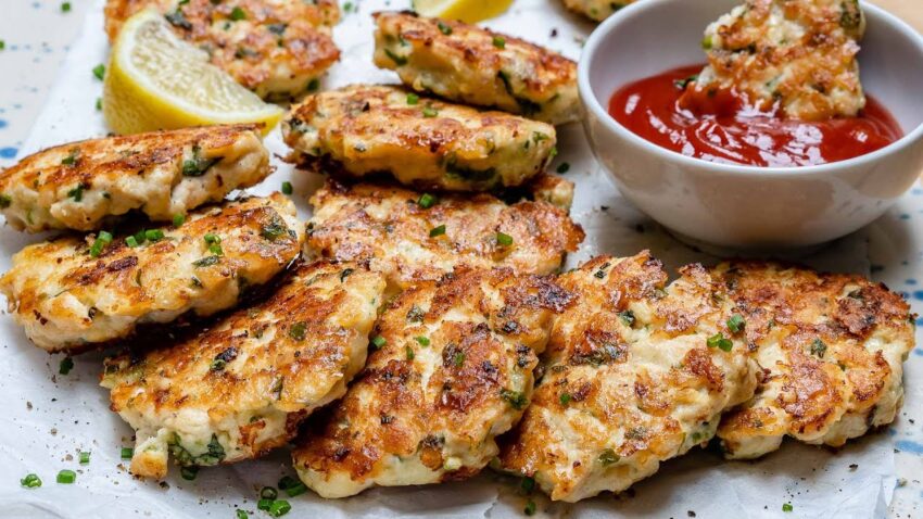 Cheesy Chicken Fritters