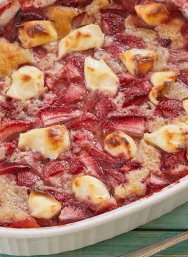 Keto Strawberry Cream Cheese Cobbler