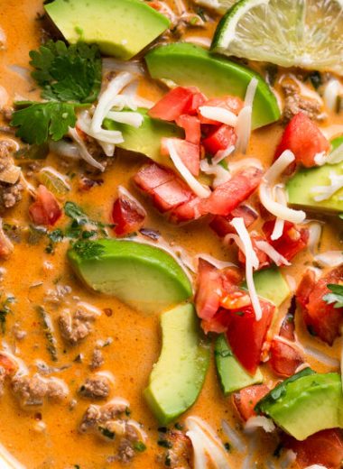 keto creamy Beef Taco soup