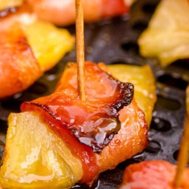 Air Fryer Bacaon Wrapped Pineapples