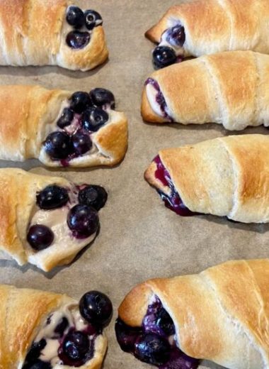 Air Fryer Blueberry Cheesecake Rolls