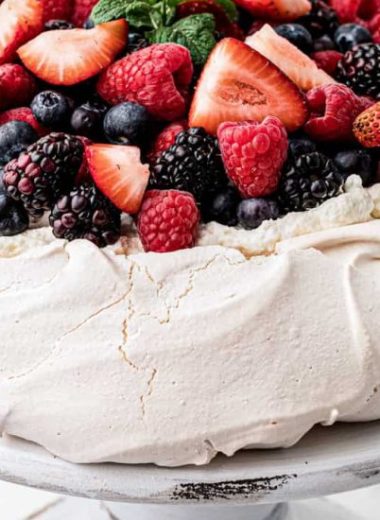 Air Fryer Vanilla Berry Pavlova