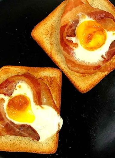 Air Fryer Egg Bacon Toast