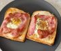 AIR FRYER EGGS BACON TOAST