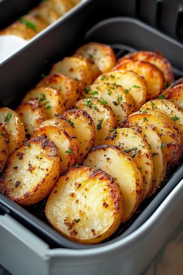 Crispy Air Fryer Sliced Potatoes