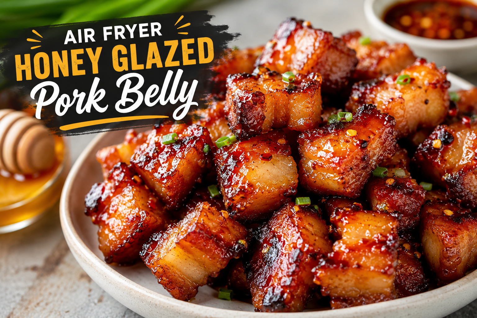 Air Fryer Honey Glazed Pork Belly