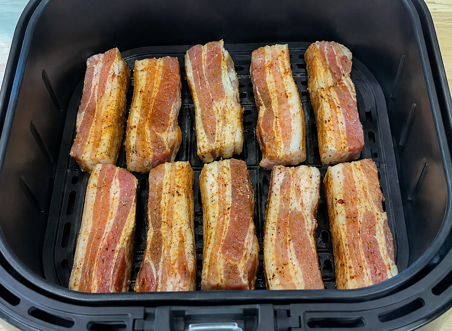 Air Fryer Pork Belly Strips