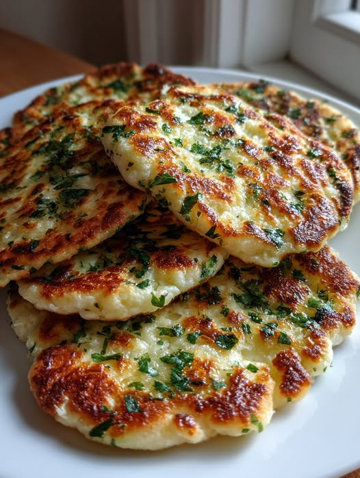 Garlic Herb White Cheese Flatbreads