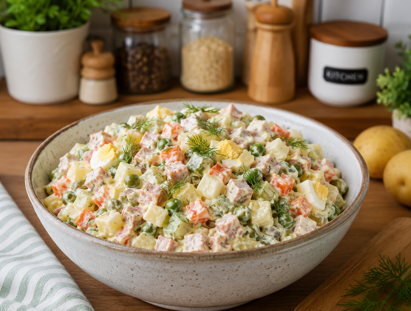 Classic Creamy Olivier Salad
