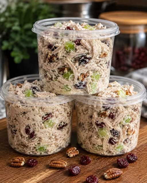 Creamy Cranberry Pecan Chicken Salad