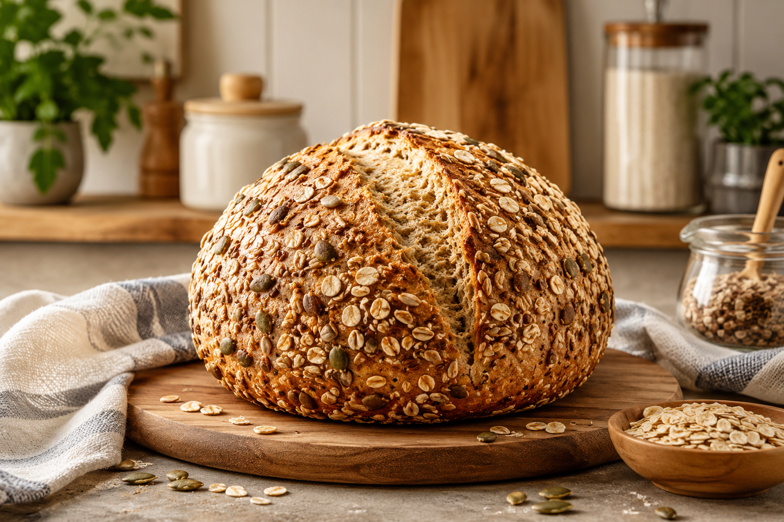 Gluten-Free Seeded Oat Bread