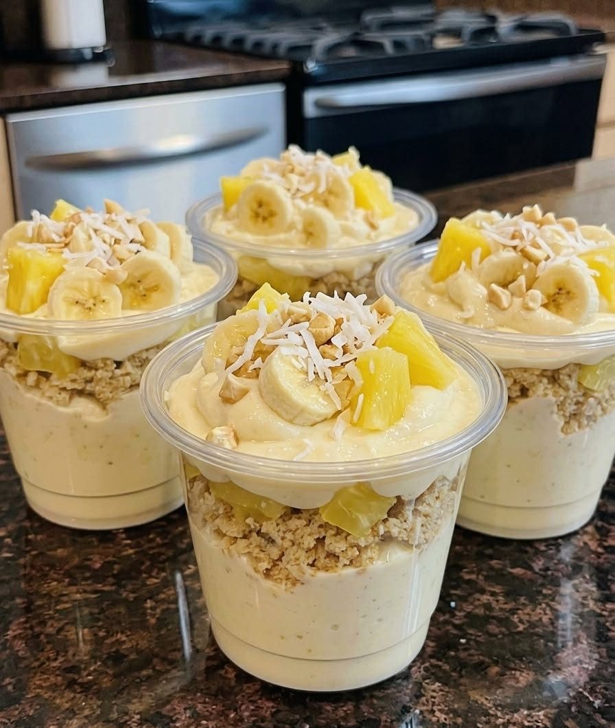 Tropical Coconut Banana Parfait