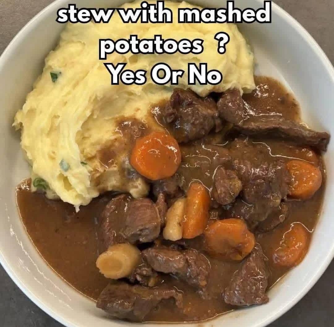 Beef Stew with Mashed Potatoes