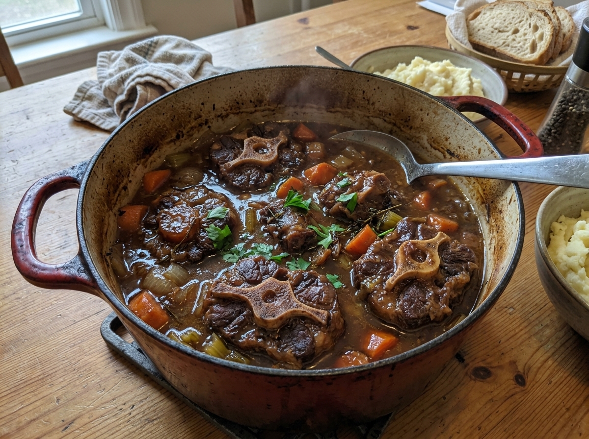 Rustic Garlic Herb Beef Tail Roast