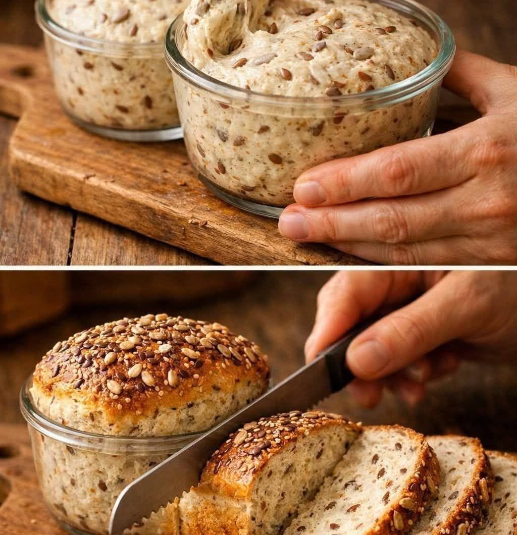 Keto 3-Ingredient Seeded Mug Bread